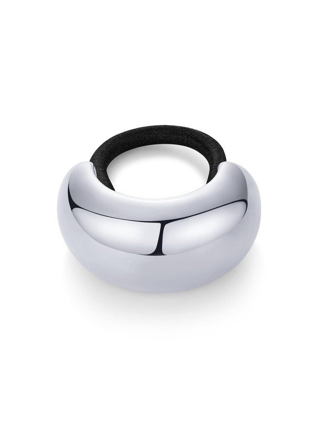 بافوا ربطات شعر معدنية سميكة مقاومة للماء من الفولاذ المقاوم للصدأ من بافوي - إكسسوارات شعر أنيقة من الفولاذ المقاوم للصدأ - ربطات شعر ذهبية مطاطية - Image 4